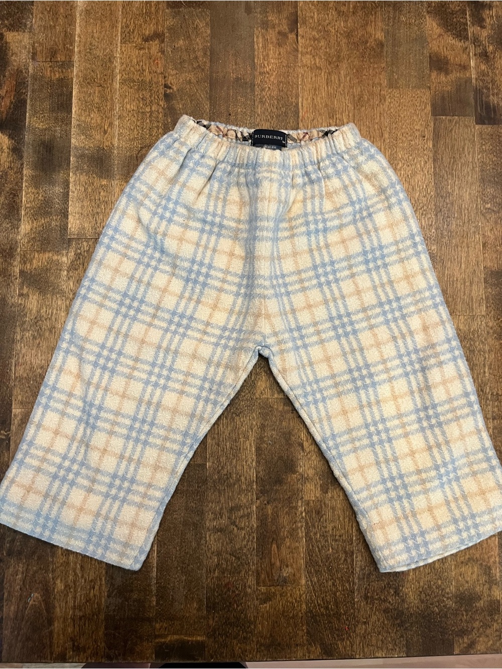 Burberry baby boys pants size 12months. Blue & Cream Plaid Pants